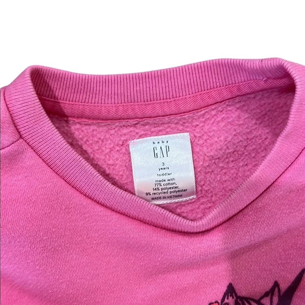 Baby Toddler Gap 2‎ Piece Crewneck Sweatshirt Set Unicorn Rainbow Logo Size 3